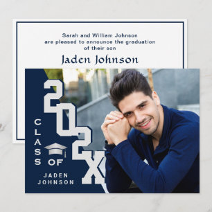 Modern Class of 2025 Grad PHOTO Graduation Party Invitation