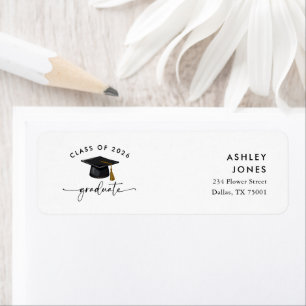 Modern Class of 2025 Graduation Return Address Label