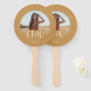 Modern Class of 2025 Photo Grad Graduation Hand Fan