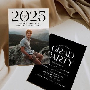 Modern Class of 2025 Photo Graduation Party Invitation