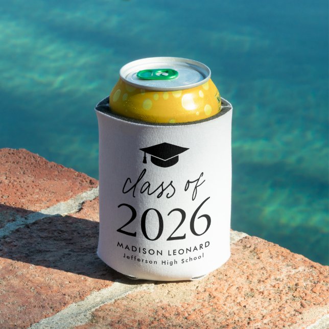 Modern Class of 2026 Black Script Graduation Can Cooler (In Situ Pool)