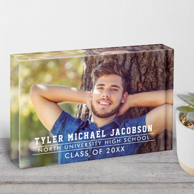 Modern Class of 2026 Custom Graduation Photo Block (Creator Uploaded)