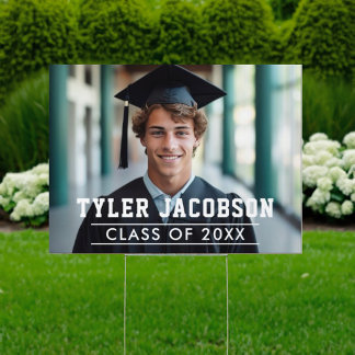 Modern Class of 2026 Custom Graduation Photo Sign