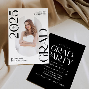 Modern Class of 2026 Grad Photo Graduation Party Invitation