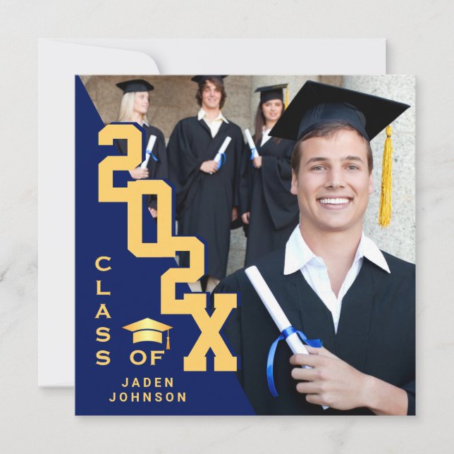 Modern Class of 2026 Grad PHOTO Graduation Party Invitation (Front)