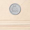 Modern Class of 2026 Graduation Cap Wax Seal Sticker | Zazzle
