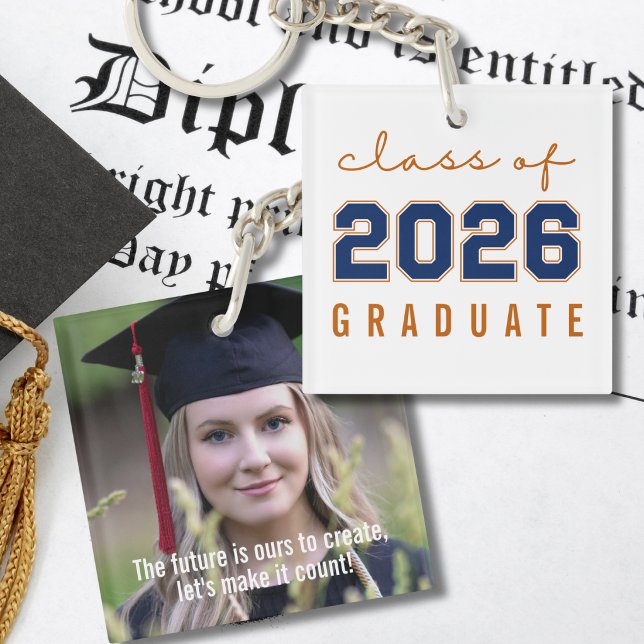 Modern Class of 2026 Graduation Keepsake  Keychain (Creator Uploaded)