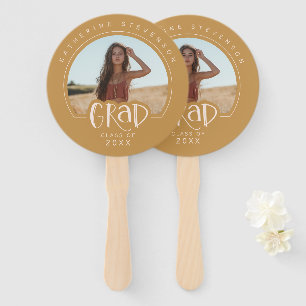 Modern Class of 2026 Photo Grad Graduation Hand Fan