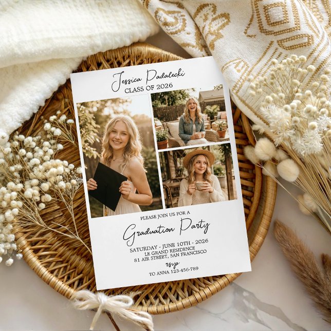 Modern Class of 2026 Photo Graduation Invite (Creator Uploaded)