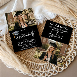Modern Class of 2026 Photo Graduation Invite