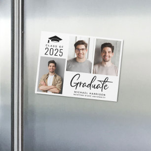 Modern Class of 2026 Photo Graduation Magnetic Invitation