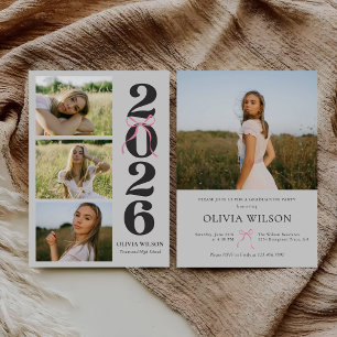 Modern Class of 2026 Photo Graduation Party Invitation