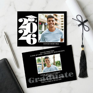 Modern Class of 2026 Photo Graduation Party Invitation