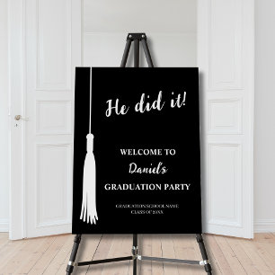 Modern Class Of 2026 Tassel Graduation Welcome Foam Board