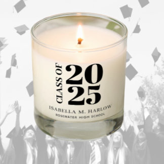 Modern Class Of Graduation Year Scented Candle