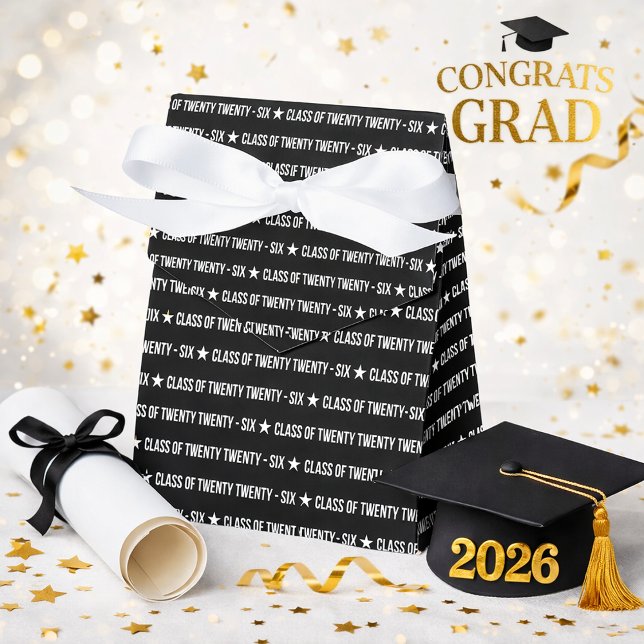 Modern Class of Twenty Twenty‑Six Typography Favor Boxes (Creator Uploaded)