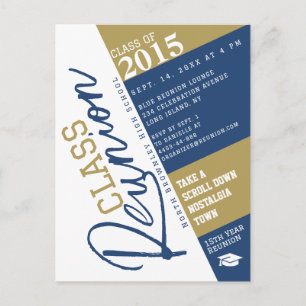 Modern Class Reunion Design Invitation Postcard