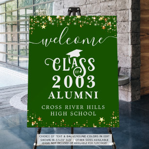 Modern Class Reunion Welcome Green Foam Board