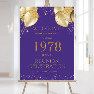 Modern Class Reunion Welcome Sign, Any class any Foam Board