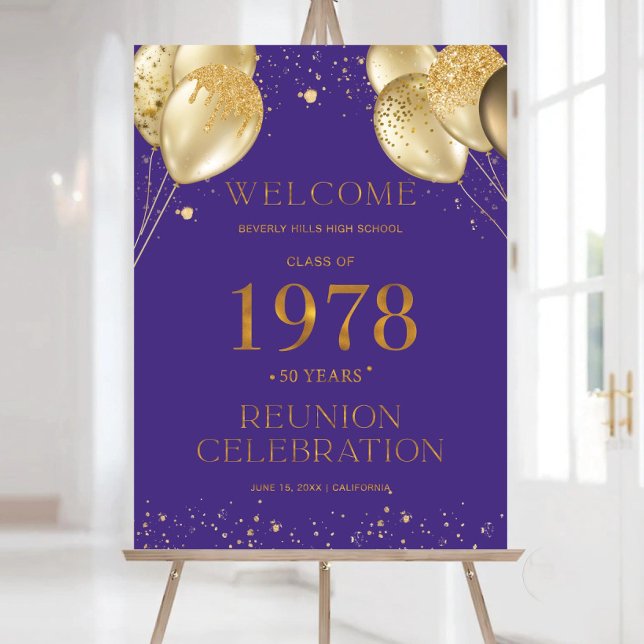 Modern Class Reunion Welcome Sign, Any class any Foam Board (Creator Uploaded)