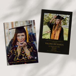 Modern Class Year Custom Photo Graduation Party Invitation