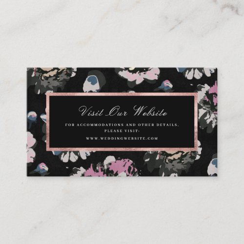 Modern classic abstract floral website Insert card