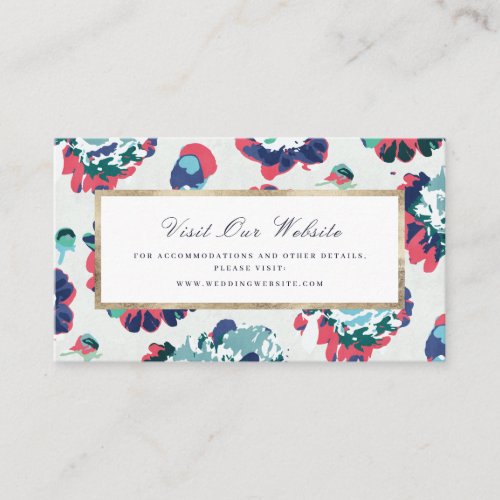 Modern classic abstract floral website Insert card