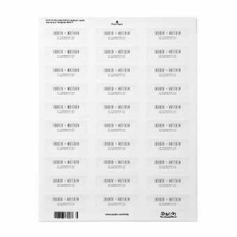 Modern Classic | Black and White Wedding Label | Zazzle