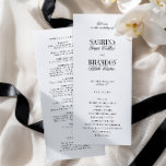 Modern Classic Black Wedding Ceremony Program<br><div class="desc">The deep black background and crisp white typography exude sophistication, making it perfect for formal, fine-art, or contemporary weddings. Personalize the names, date, and ceremony details to make this program uniquely yours. Designed to coordinate with the SABRINA Wedding Invitation Collection, this piece completes your elegant stationery suite with understated luxury....</div>