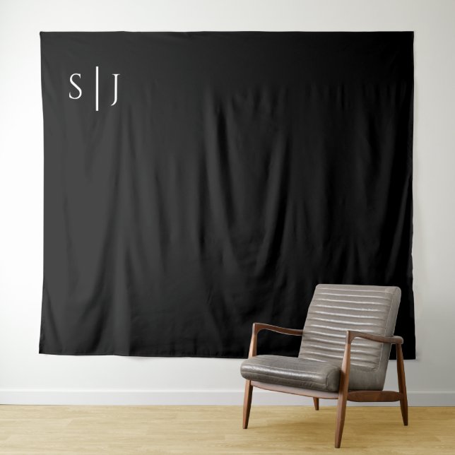 Modern Classic Black Wedding Photo Backdrop (In Situ (Horizontal))