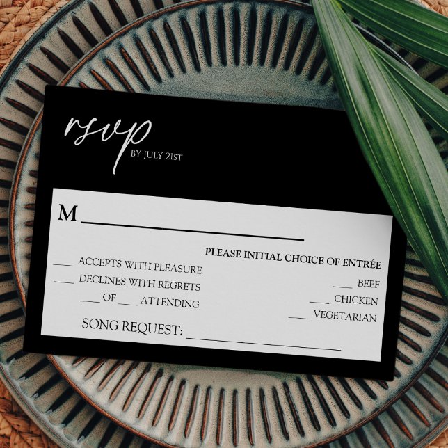 Modern Classic Black Wedding Song Request RSVP (Creator Uploaded)