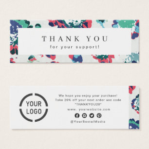 Modern classic blue abstract floral business