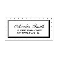 Modern Classic Border Polka Dot Home Address Self-inking Stamp