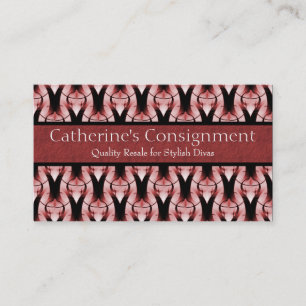 Modern Classic Business Card, Brick Red Card