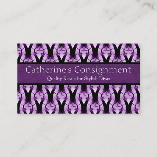Modern Classic Business Card, Perfect Plum Card (Front)
