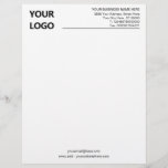 Modern Classic Business Office Letterhead and Logo<br><div class="desc">Custom Simple Black and White Business Office Letterhead with Logo - Add Your Logo - Image / Business Name - Company / Address - Contact Information - Resize and move or remove and add elements / image with customization tool.</div>