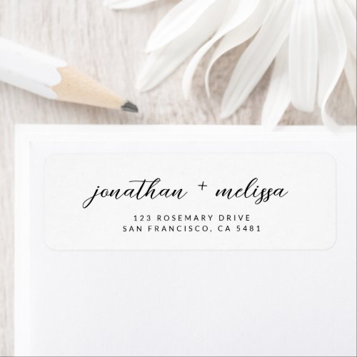 Modern Classic Calligraphy Script Wedding Address Label