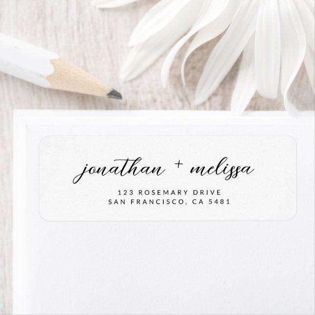 Modern Classic Calligraphy Script Wedding Address Label (Insitu)
