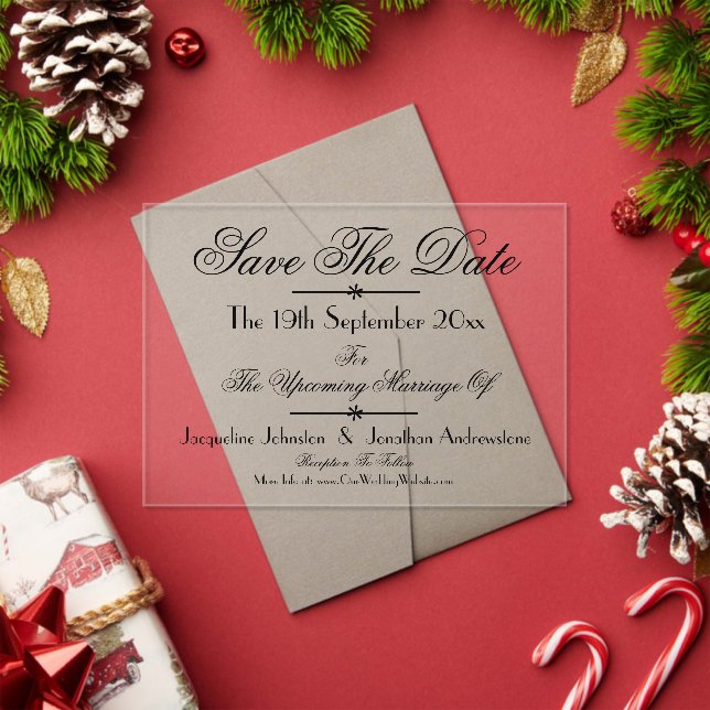 Modern Classic Chic Wedding Save The Date (Insitu (Holiday))