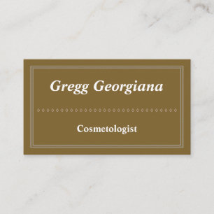 Modern & Classic Cosmetologist Business Card