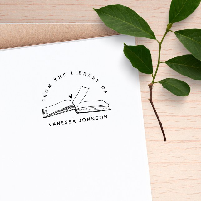 Modern Classic Custom From The Library Book Rubber Stamp (Creator Uploaded)