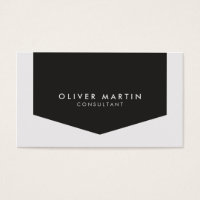 Modern Classic Dark and Light Grey Business Card