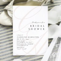 Modern Classic Elegance Calligraphy Bridal Shower