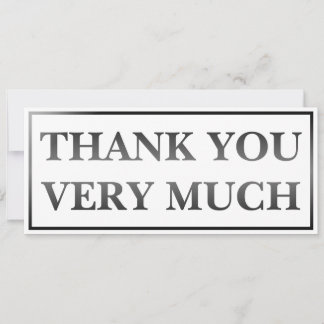 Modern Classic Elegant Black Printed Thank You