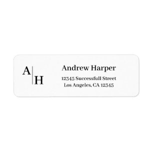 Modern Classic Elegant Custom Monogram Initial Label
