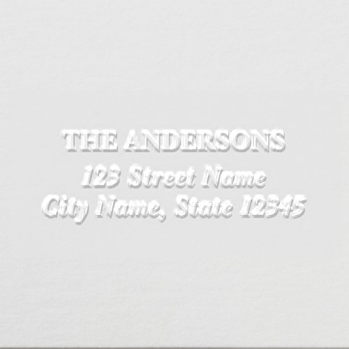 Modern Classic Family Name Home Address Embosser