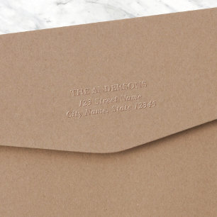 Modern Classic Family Name Home Address Embosser