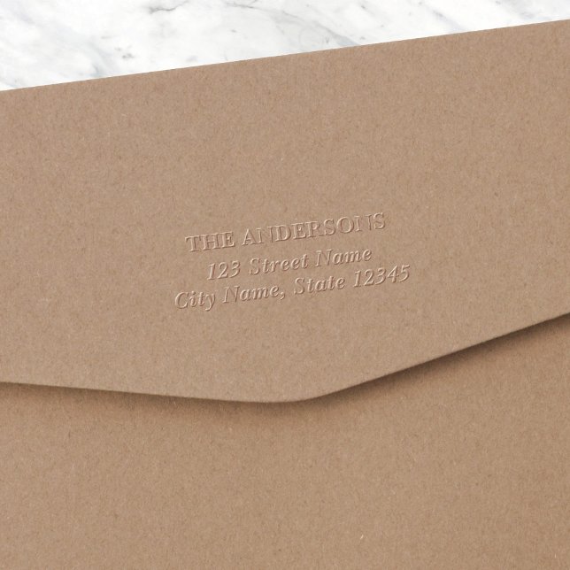 Modern Classic Family Name Home Address Embosser (Creator Uploaded)