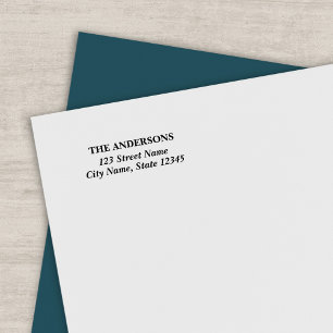 Modern Classic Family Name Home Address Self-inking Stamp
