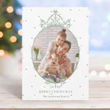 Modern Classic Frame Merry Christmas Photo